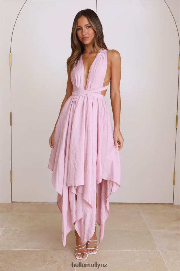 Hello Molly Lover Wanted Midi Dress Pink PBN8864252 Clothing