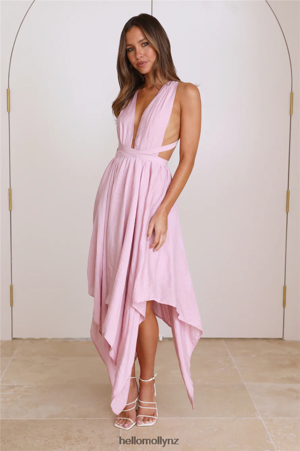 Hello Molly Lover Wanted Midi Dress Pink PBN8864252 Clothing