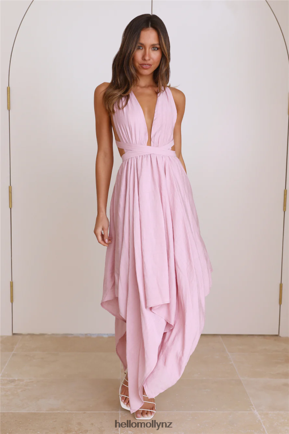 Hello Molly Lover Wanted Midi Dress Pink PBN8864252 Clothing
