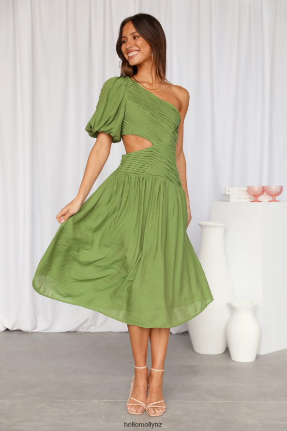 Hello Molly Meadow Secrets Midi Dress Green PBN8864351 Clothing