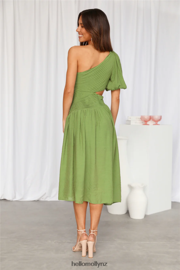 Hello Molly Meadow Secrets Midi Dress Green PBN8864351 Clothing