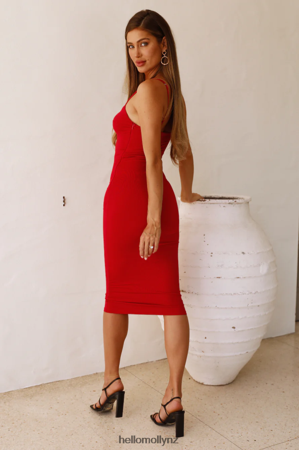 Hello Molly More Than You Midi Dress Red PBN8864902 Clothing
