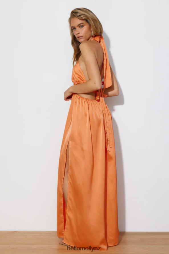 Hello Molly No Cares Midi Dress Orange PBN8865051 Clothing