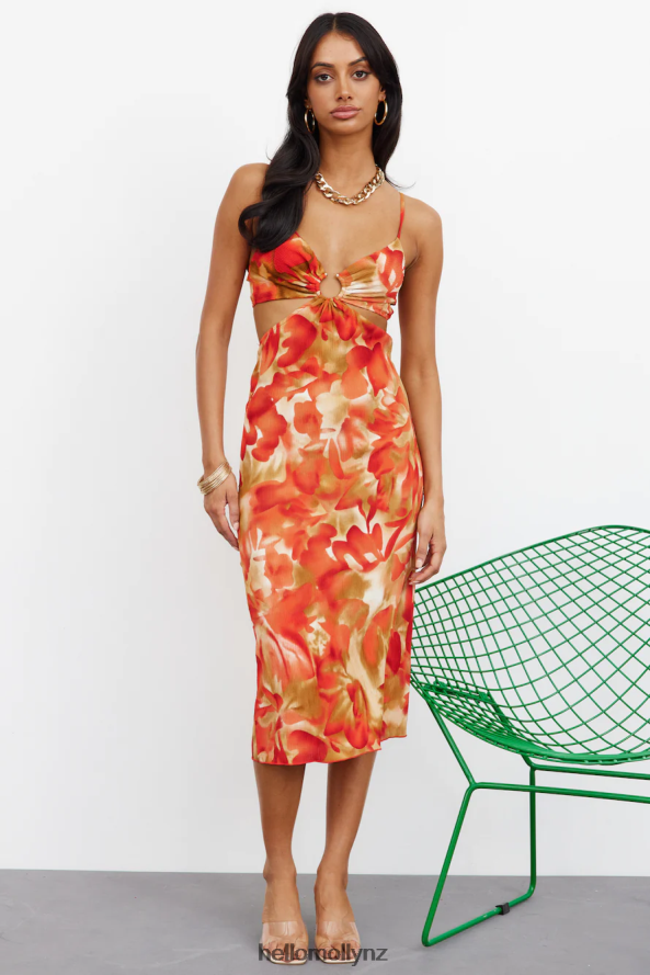 Hello Molly Passionate Hymns Midi Dress Brown PBN8865135 Clothing