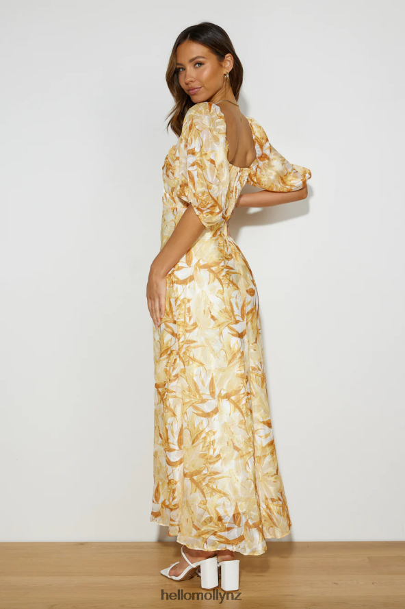Hello Molly Poolside Event Midi Dress Yellow PBN8865066 Clothing