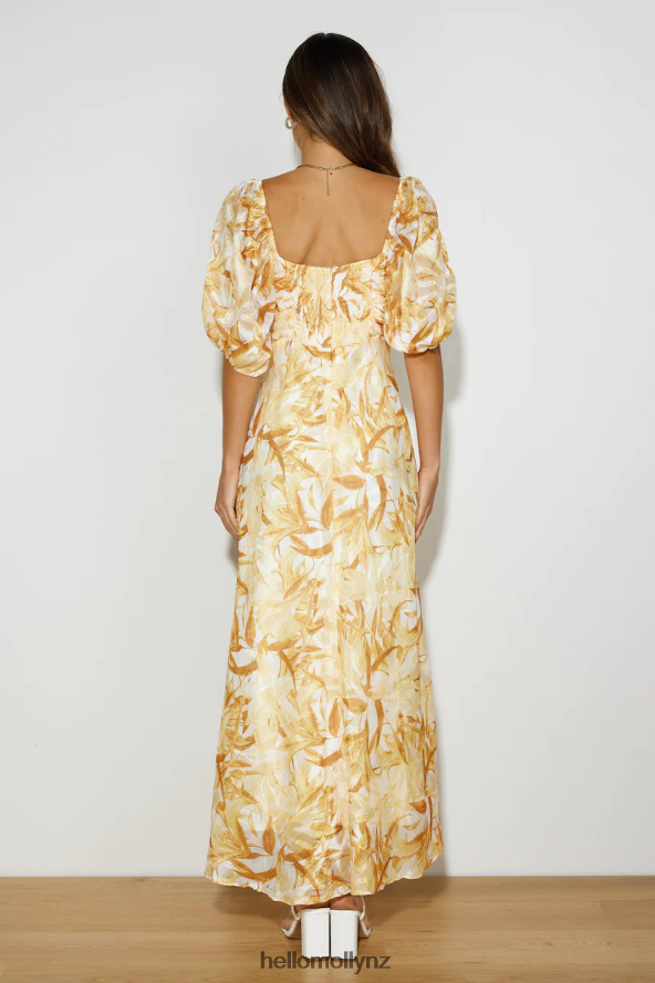 Hello Molly Poolside Event Midi Dress Yellow PBN8865066 Clothing