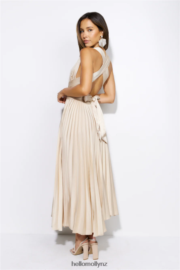 Hello Molly Prime Asset Midi Dress Champagne PBN8864070 Clothing