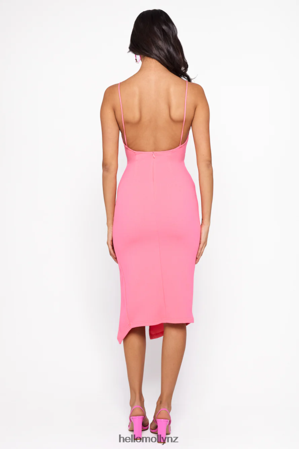 Hello Molly Quiet Dancer Midi Dress Pink PBN88667 Clothing