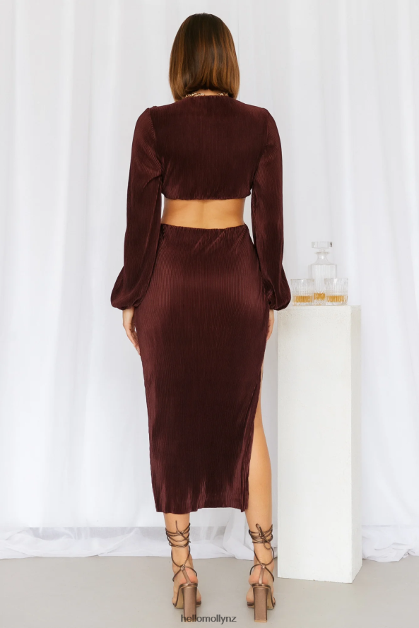 Hello Molly RUNAWAY Freja Midi Dress Chocolate PBN8863970 Clothing