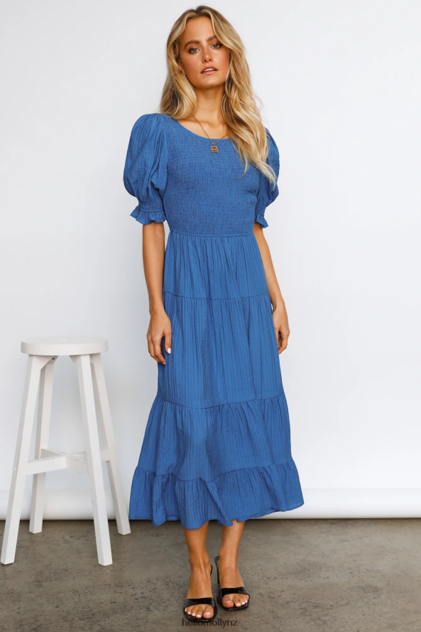 Hello Molly Scoop It Midi Dress Blue PBN8864719 Clothing