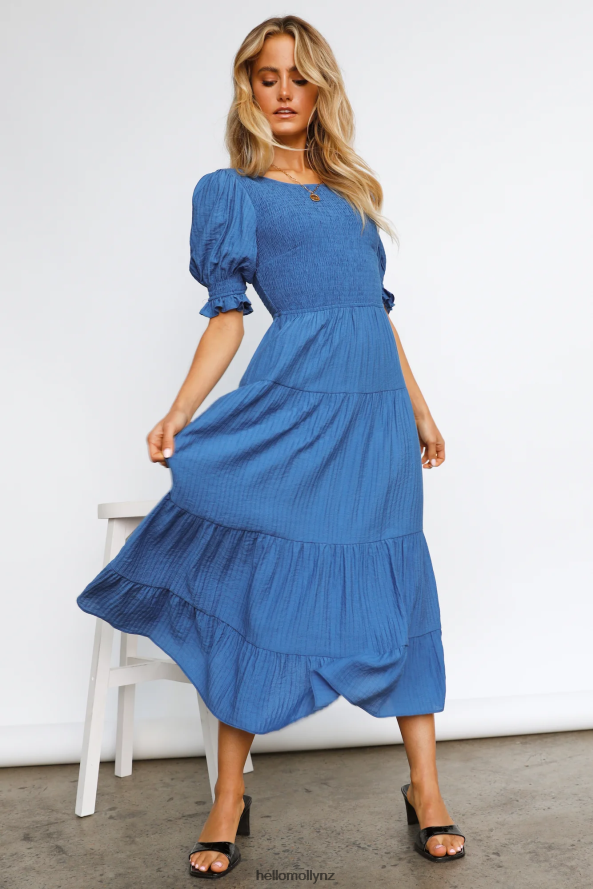 Hello Molly Scoop It Midi Dress Blue PBN8864719 Clothing