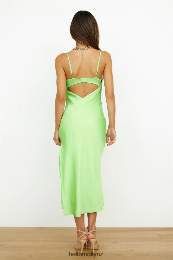 Hello Molly She's Going Out Midi Dress Lime PBN8865076 Clothing