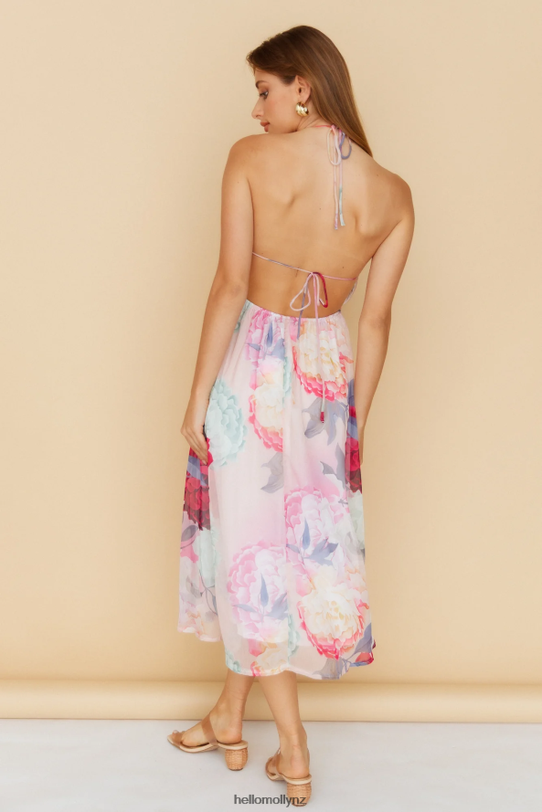 Hello Molly Simple And Sweet Midi Dress Pink PBN8864403 Clothing