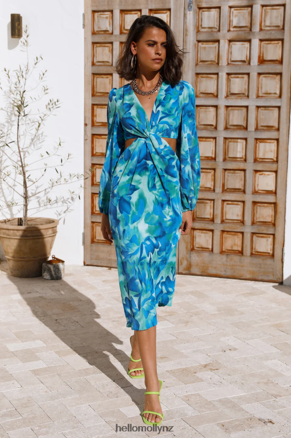 Hello Molly Solo Queen Midi Dress Blue PBN8864313 Clothing