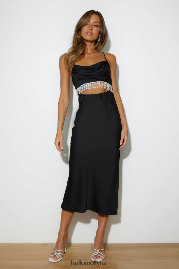 Hello Molly Sparkle By You Midi Dress Black PBN8861723 Clothing