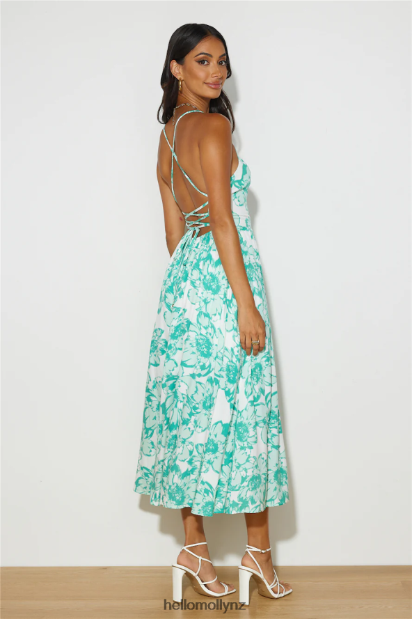 Hello Molly Stay By Your Side Midi Dress Green PBN8864725 Clothing