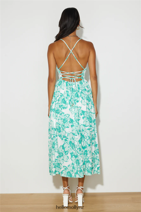 Hello Molly Stay By Your Side Midi Dress Green PBN8864725 Clothing