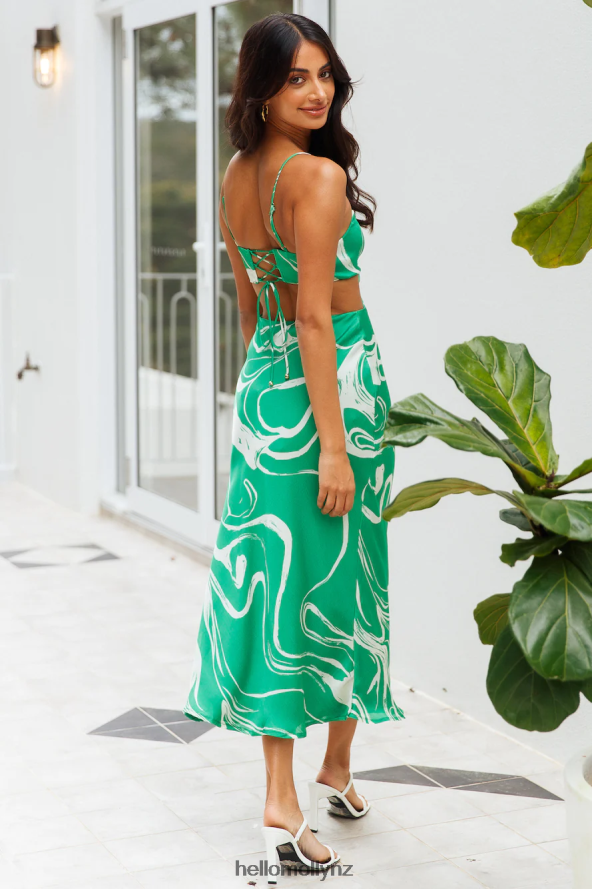 Hello Molly Still Think About You Midi Dress Green PBN8865023 Clothing