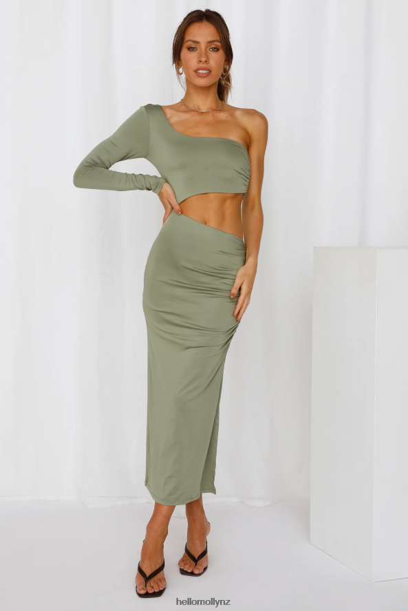 Hello Molly Suave Kiss Midi Dress Green PBN8864731 Clothing