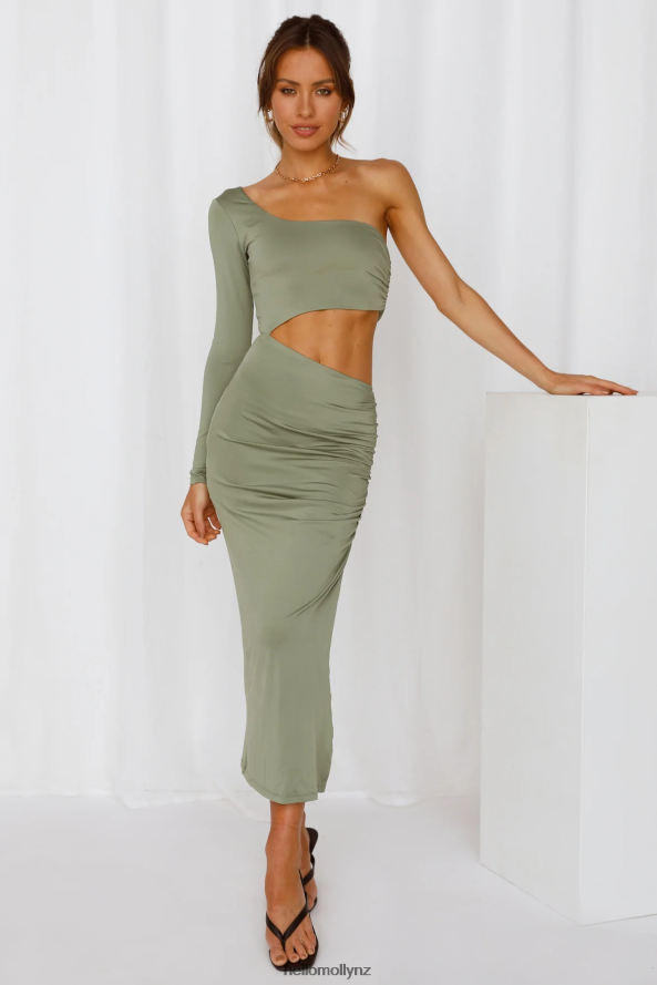 Hello Molly Suave Kiss Midi Dress Green PBN8864731 Clothing
