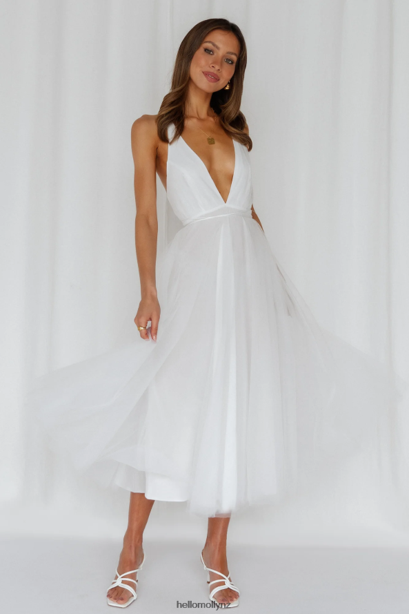 Hello Molly Summer Cinderella Midi Dress White PBN8863446 Clothing
