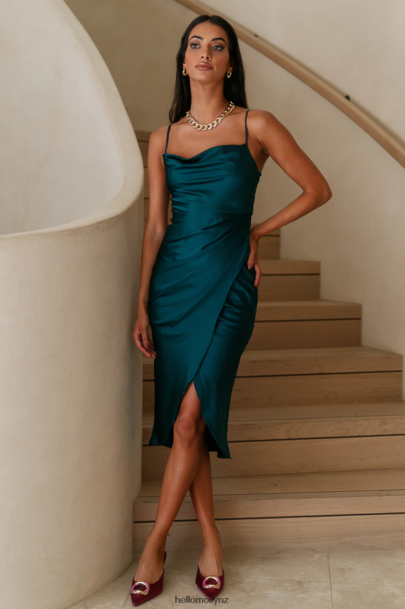 Hello Molly Sweet Danger Midi Dress Dark Green PBN8863780 Clothing