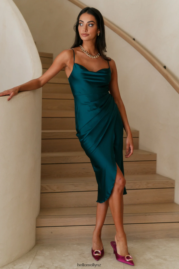 Hello Molly Sweet Danger Midi Dress Dark Green PBN8863780 Clothing