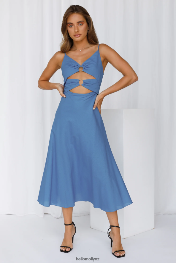 Hello Molly Sweet Summer Breeze Midi Dress Blue PBN8865168 Clothing