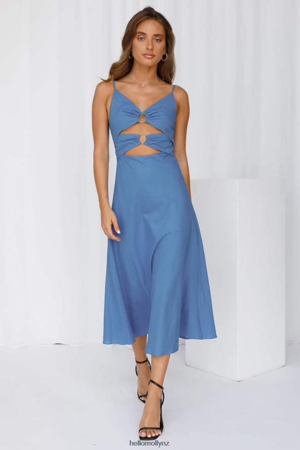 Hello Molly Sweet Summer Breeze Midi Dress Blue PBN8865168 Clothing