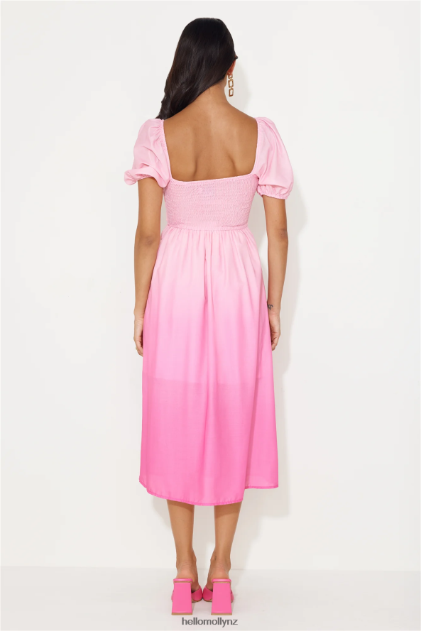Hello Molly Swish This Way Midi Dress Pink PBN8865181 Clothing