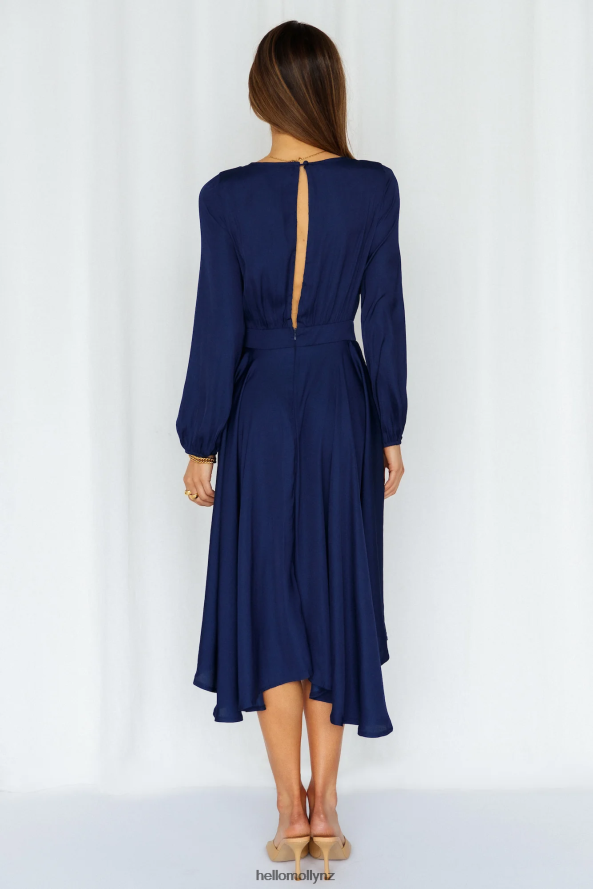 Hello Molly Talk Fast Midi Dress Navy PBN8863679 Clothing
