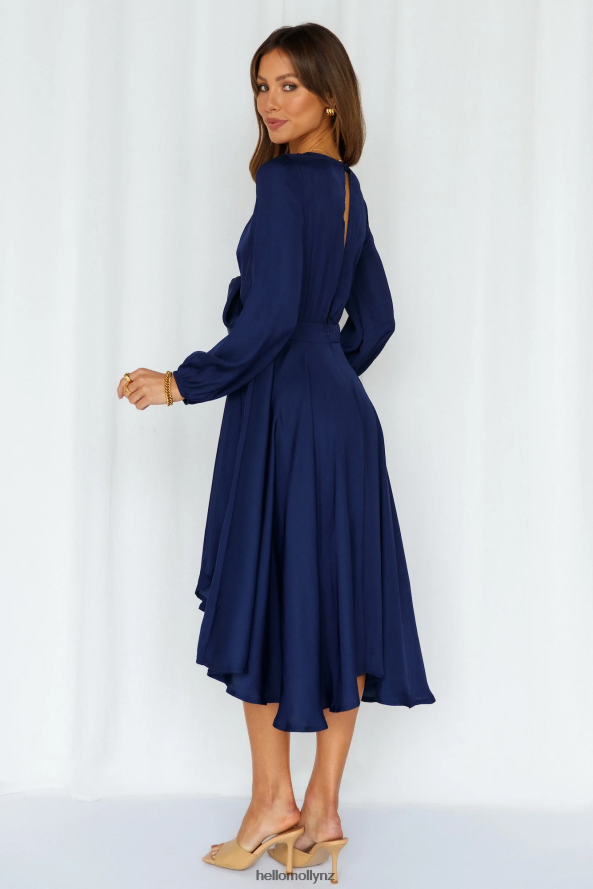 Hello Molly Talk Fast Midi Dress Navy PBN8863679 Clothing