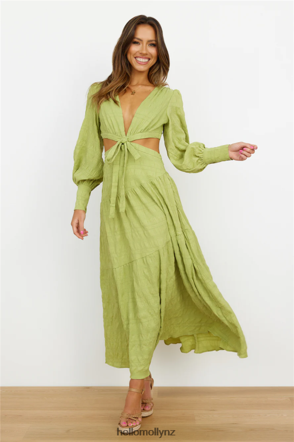 Hello Molly Talk Loud Midi Dress Olive PBN8864534 Clothing