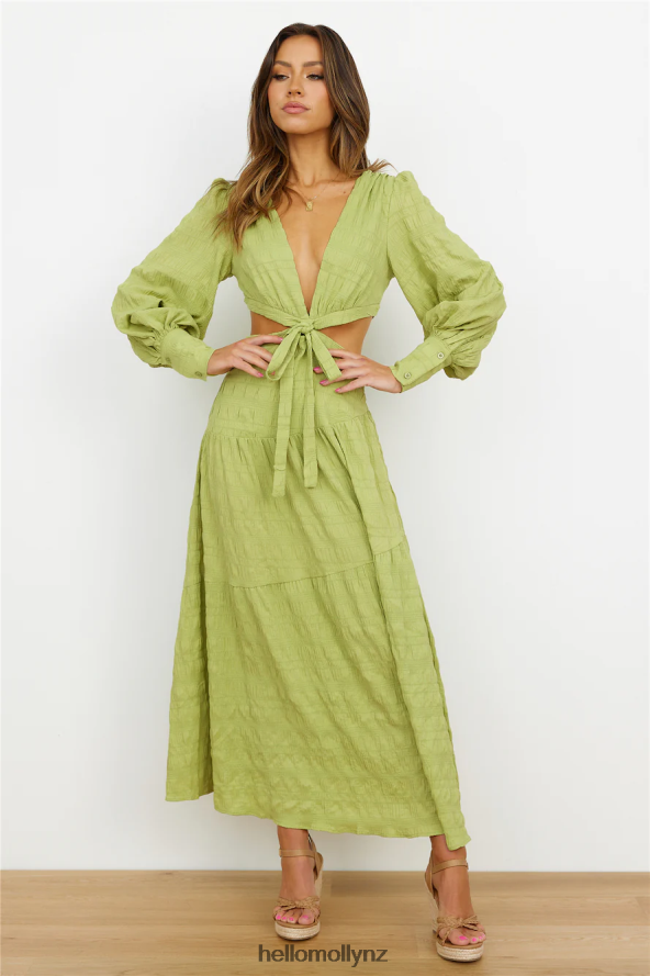 Hello Molly Talk Loud Midi Dress Olive PBN8864534 Clothing