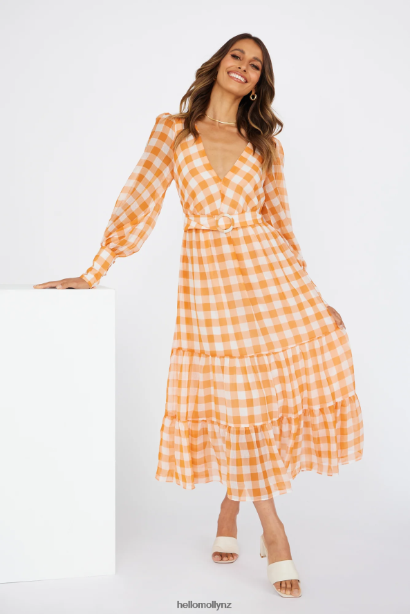 Hello Molly Time Of Fairytales Midi Dress Orange PBN8865391 Clothing