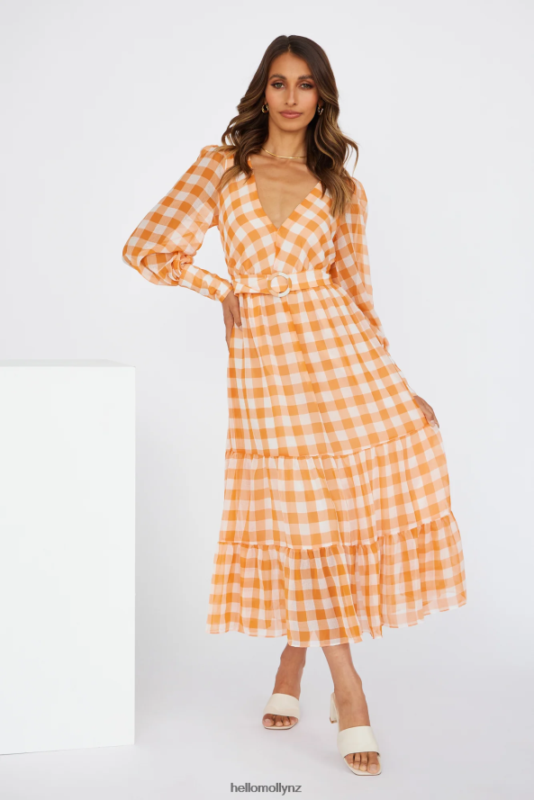 Hello Molly Time Of Fairytales Midi Dress Orange PBN8865391 Clothing