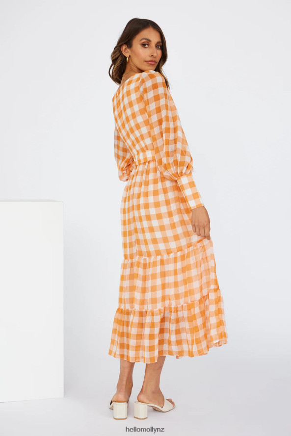 Hello Molly Time Of Fairytales Midi Dress Orange PBN8865391 Clothing