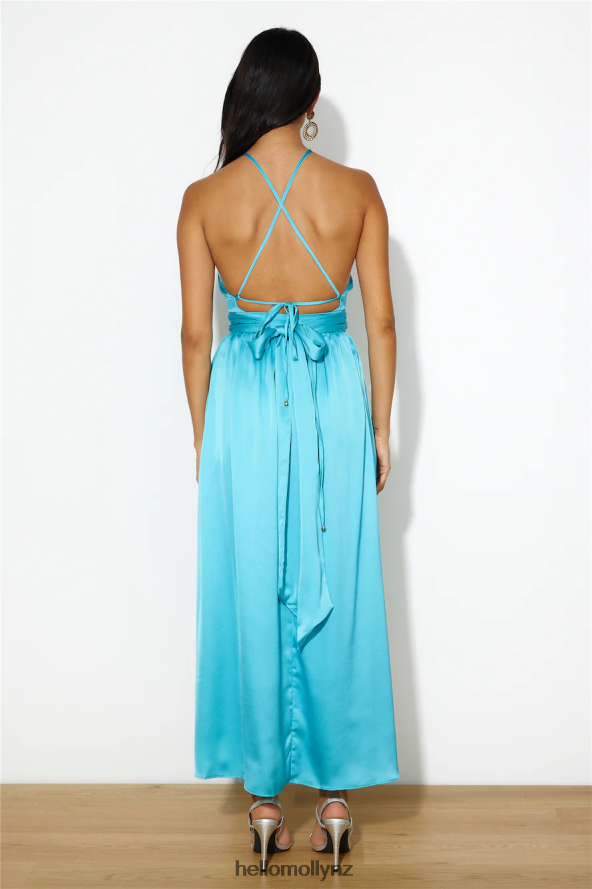 Hello Molly Tropical Times Midi Dress Aqua PBN8863095 Clothing