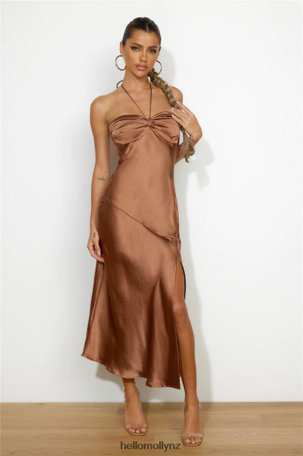 Hello Molly True Savage Midi Dress Brown PBN8864357 Clothing