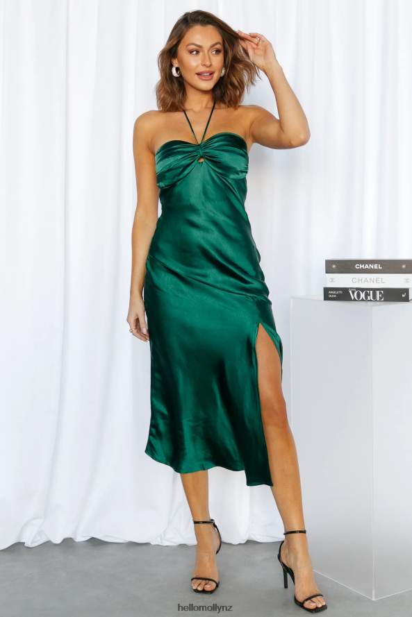 Hello Molly True Savage Midi Dress Forest Green PBN8864016 Clothing