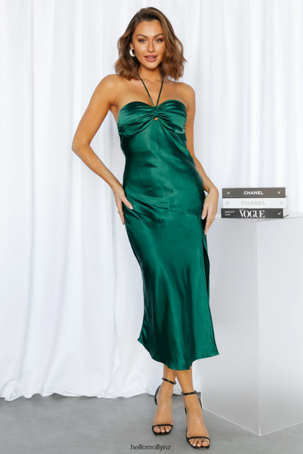 Hello Molly True Savage Midi Dress Forest Green PBN8864016 Clothing