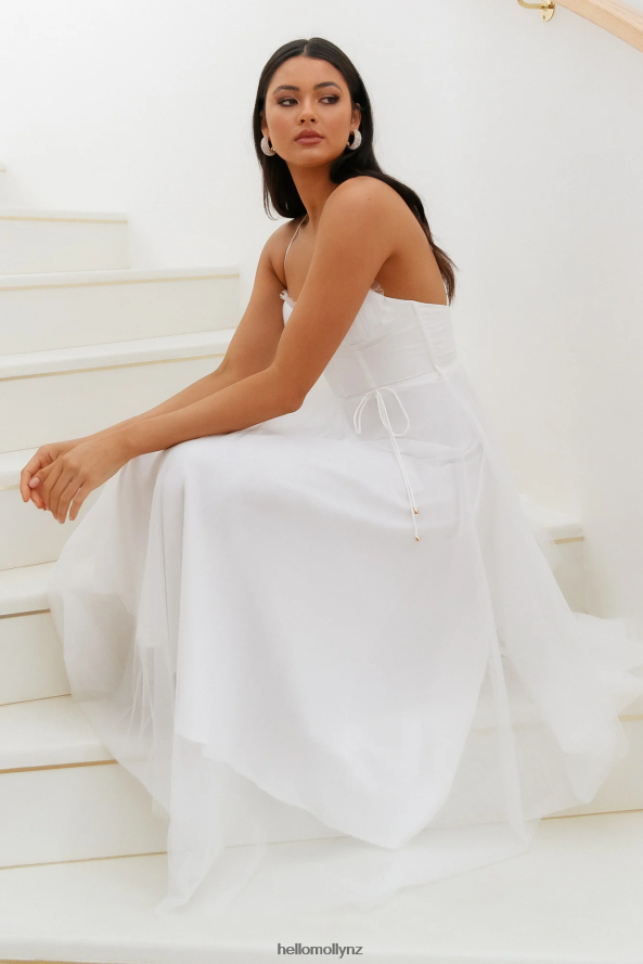 Hello Molly Wandering In The Light Tulle Midi Dress White PBN8863655 Clothing