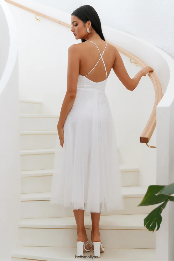 Hello Molly Wandering In The Light Tulle Midi Dress White PBN8863655 Clothing