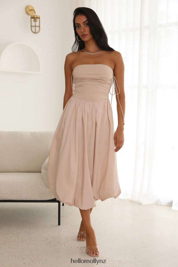 Hello Molly Wine Tasting Midi Dress Oat PBN8864538 Clothing