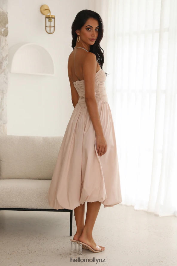 Hello Molly Wine Tasting Midi Dress Oat PBN8864538 Clothing