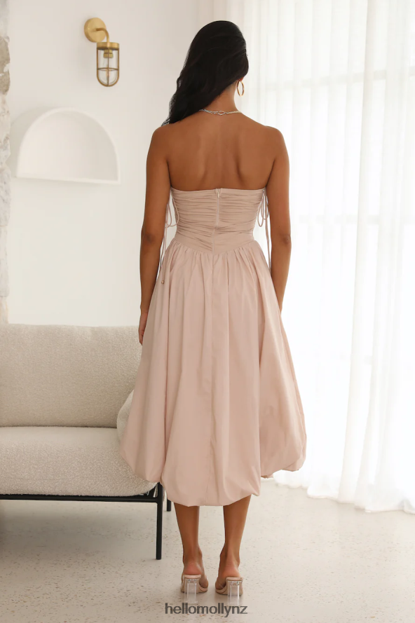 Hello Molly Wine Tasting Midi Dress Oat PBN8864538 Clothing