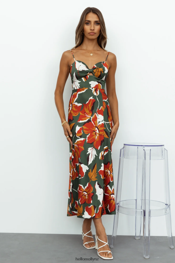 Hello Molly You Are My World Midi Dress Green PBN8863852 Clothing