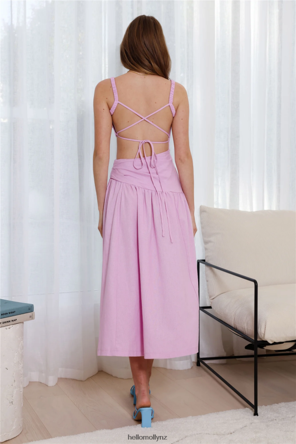 Hello Molly Your Simple Days Midi Dress Lilac PBN8865421 Clothing