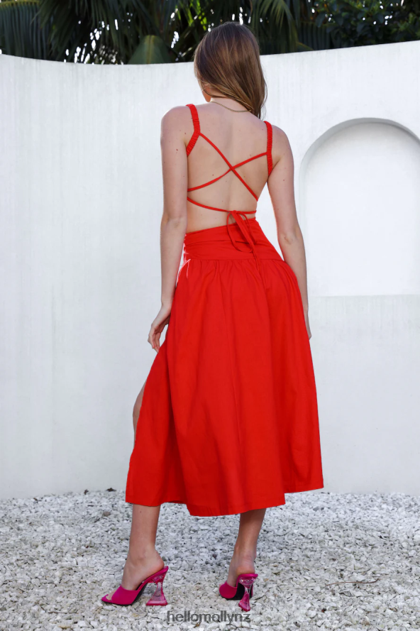 Hello Molly Your Simple Days Midi Dress Red PBN8865286 Clothing