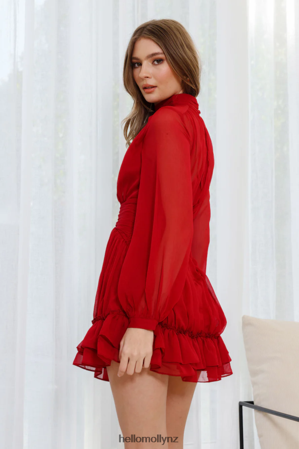 Hello Molly Blossoming Words Dress Wine PBN8862394 Clothing